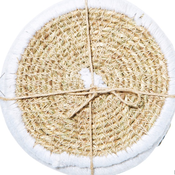 Set of 4 Coasters Seagrass Bloomingville Woven NWT - Picture 8 of 8